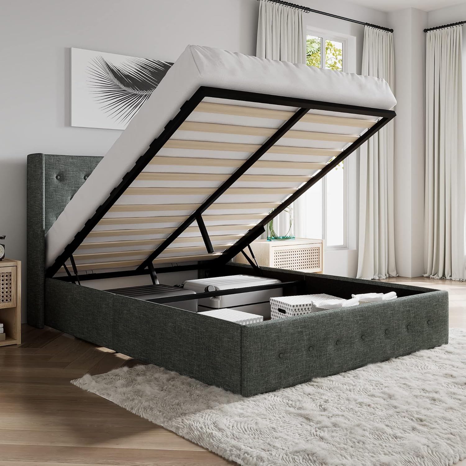 ❗❗Clearance sale King Size Lift Up Storage Bed