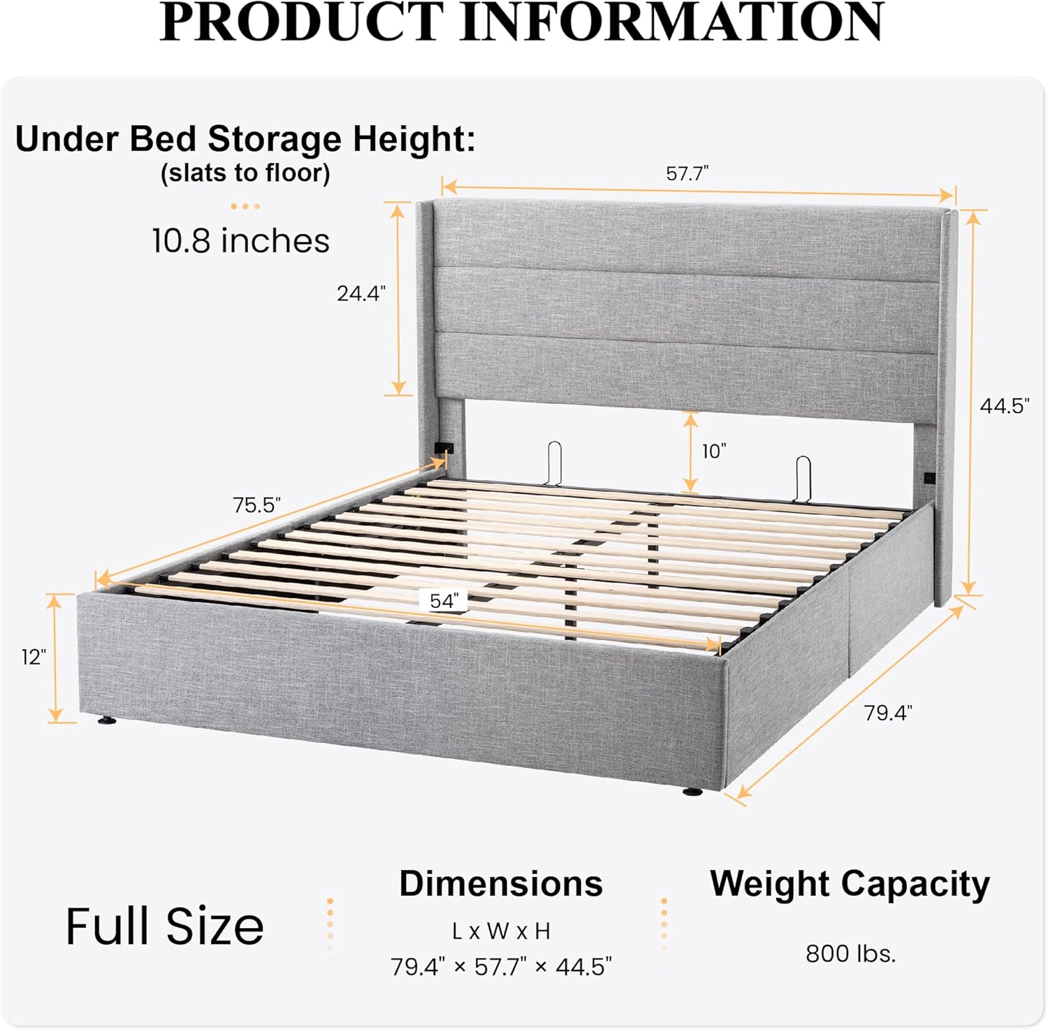 ❗❗Clearance sale King Size Lift Up Storage Bed