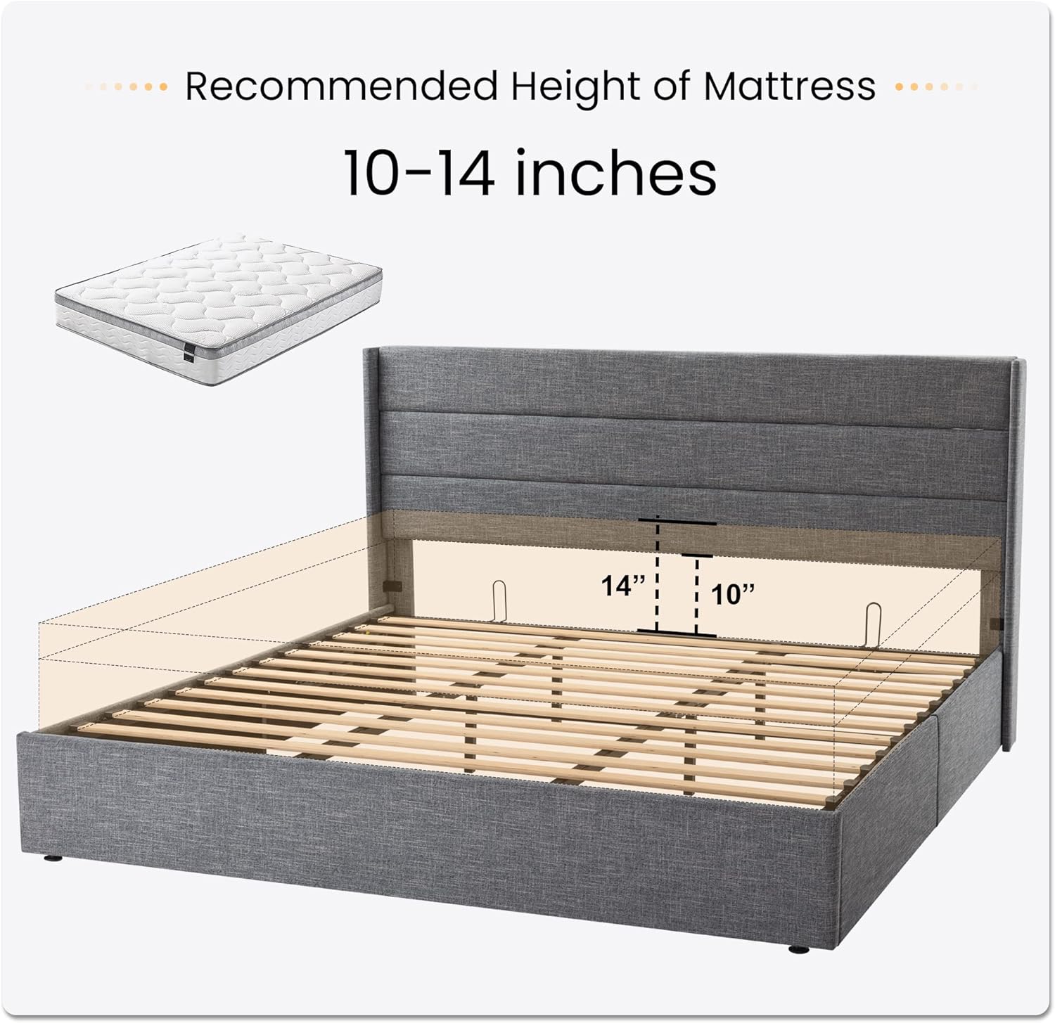 ❗❗Clearance sale King Size Lift Up Storage Bed