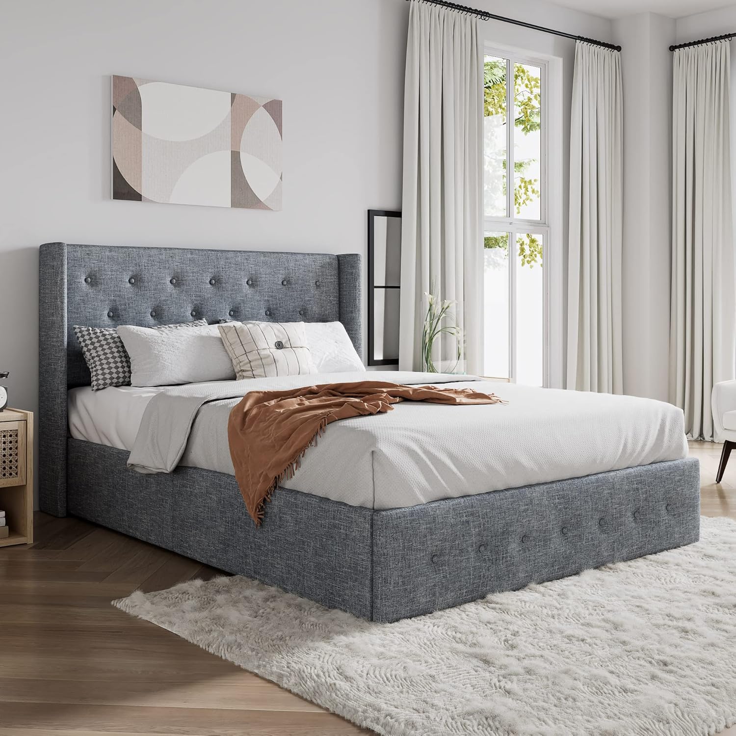 ❗❗Clearance sale King Size Lift Up Storage Bed