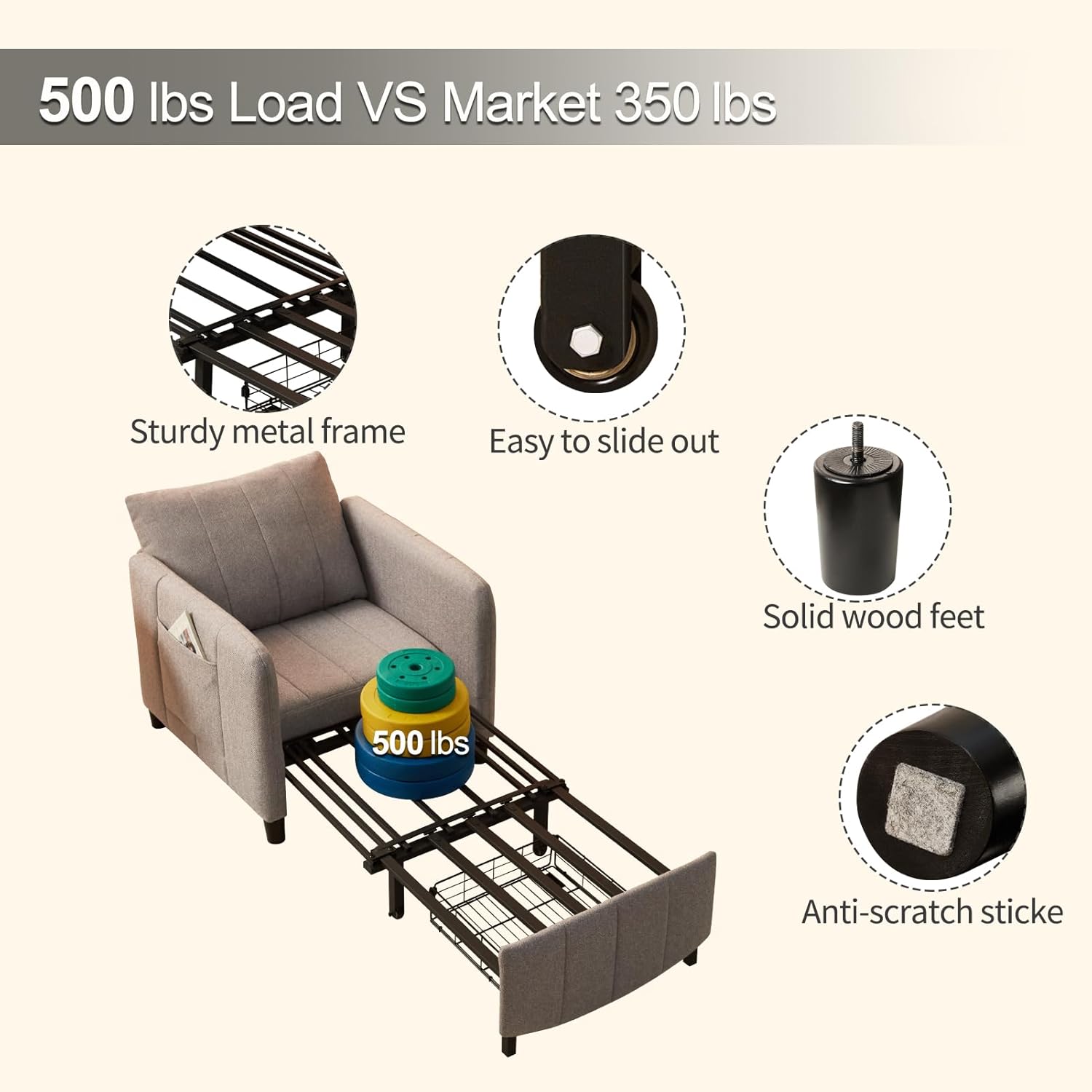 ✨Clearance sale❗Convertible Chair Bed🛏️
