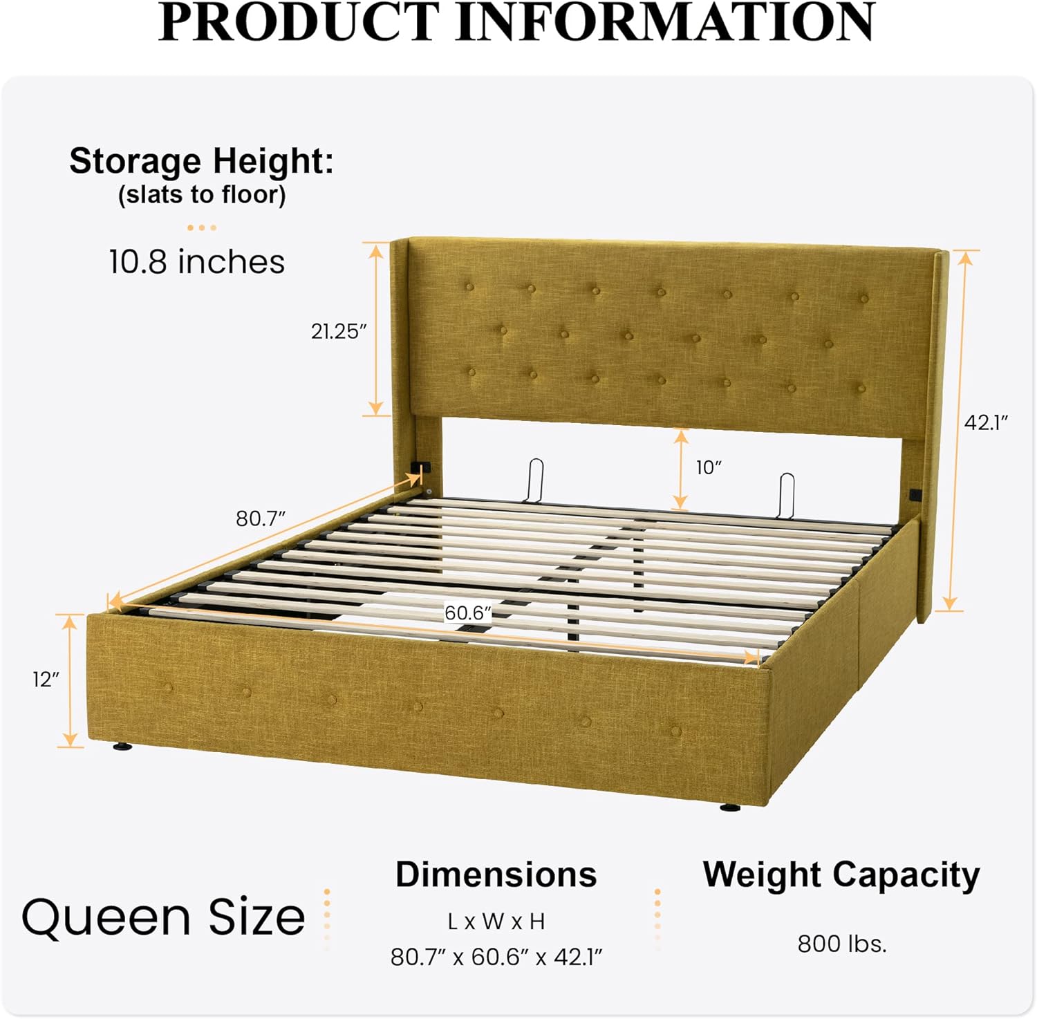 ❗❗Clearance sale King Size Lift Up Storage Bed