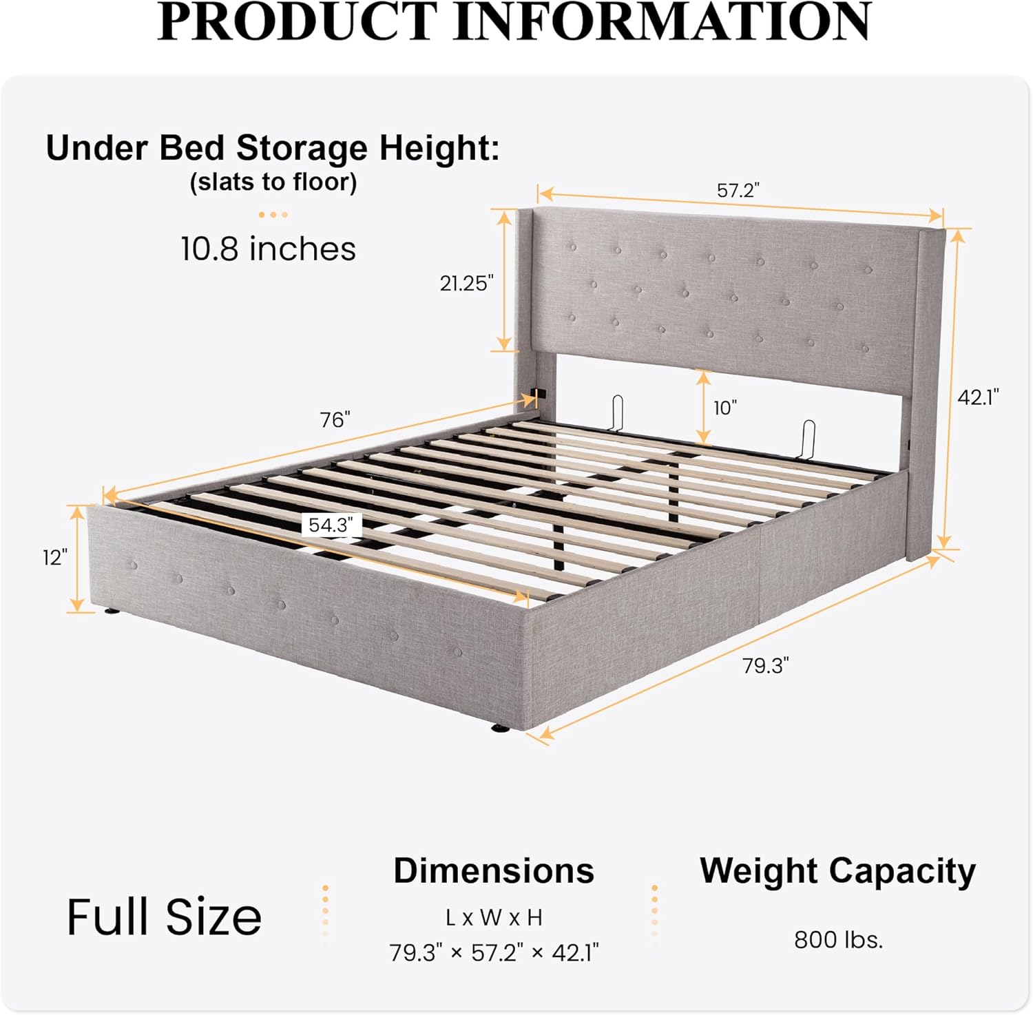 ❗❗Clearance sale King Size Lift Up Storage Bed