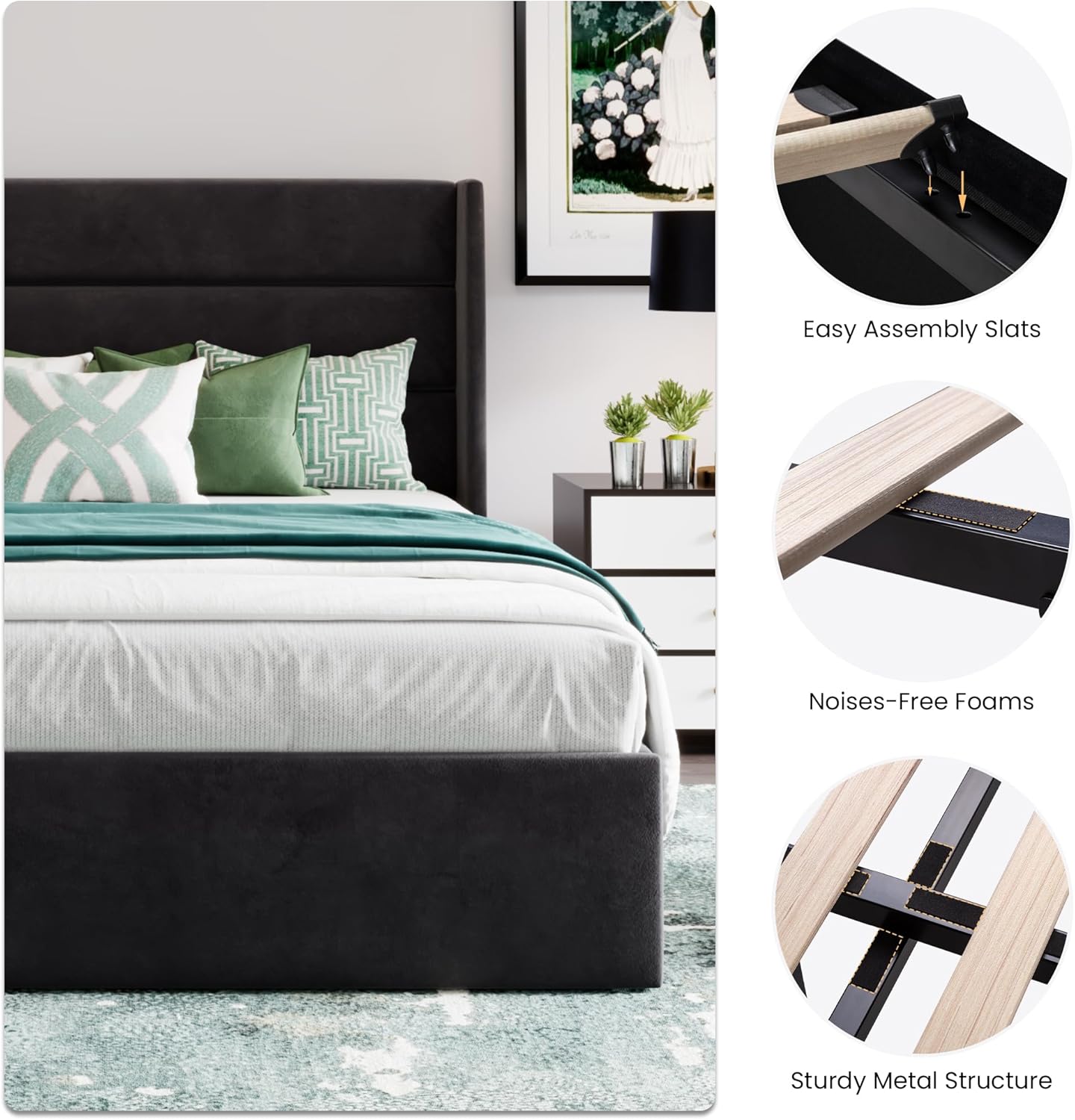 ❗❗Clearance sale King Size Lift Up Storage Bed