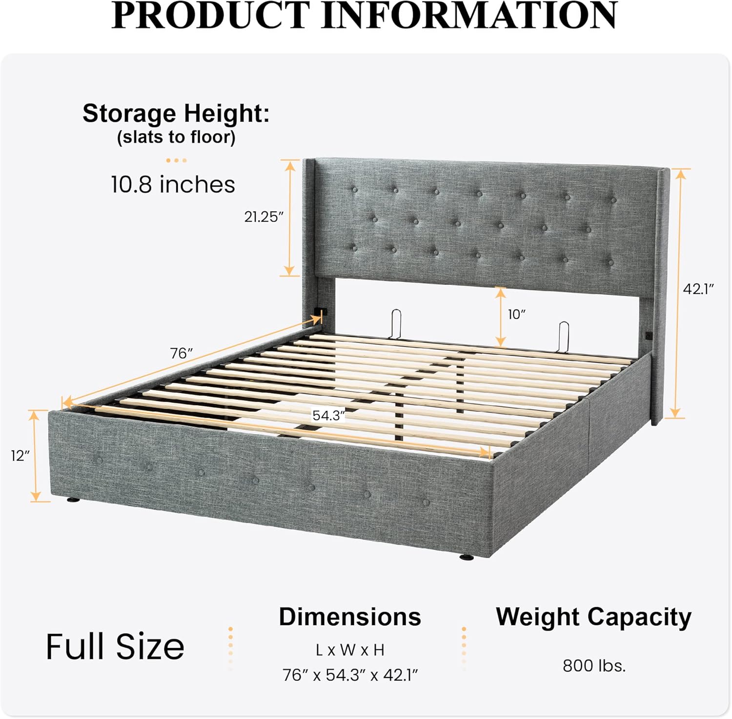 ❗❗Clearance sale King Size Lift Up Storage Bed