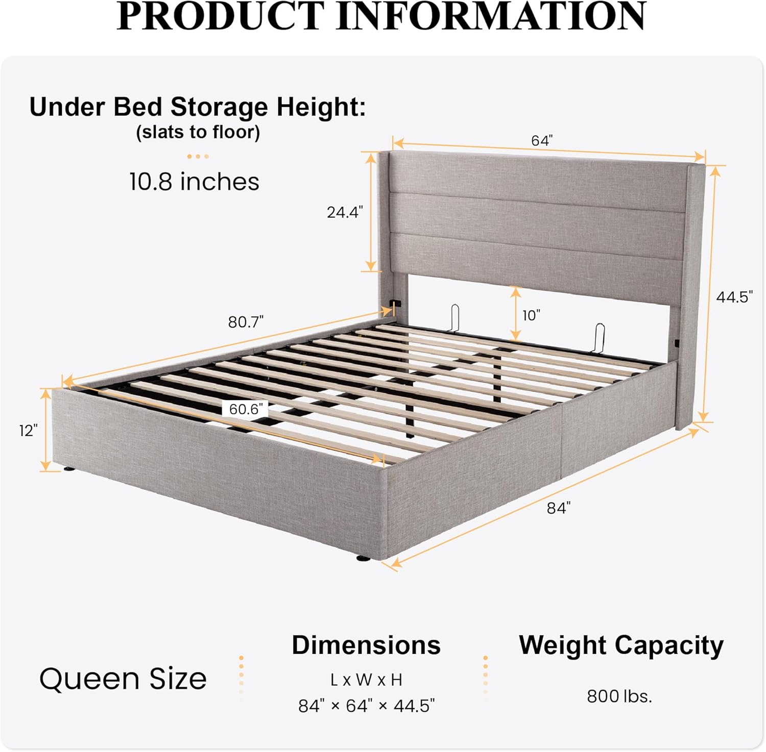 ❗❗Clearance sale King Size Lift Up Storage Bed