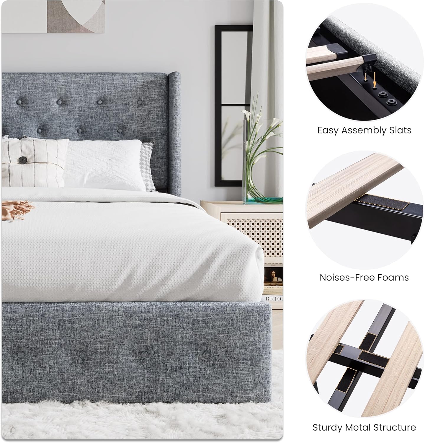 ❗❗Clearance sale King Size Lift Up Storage Bed