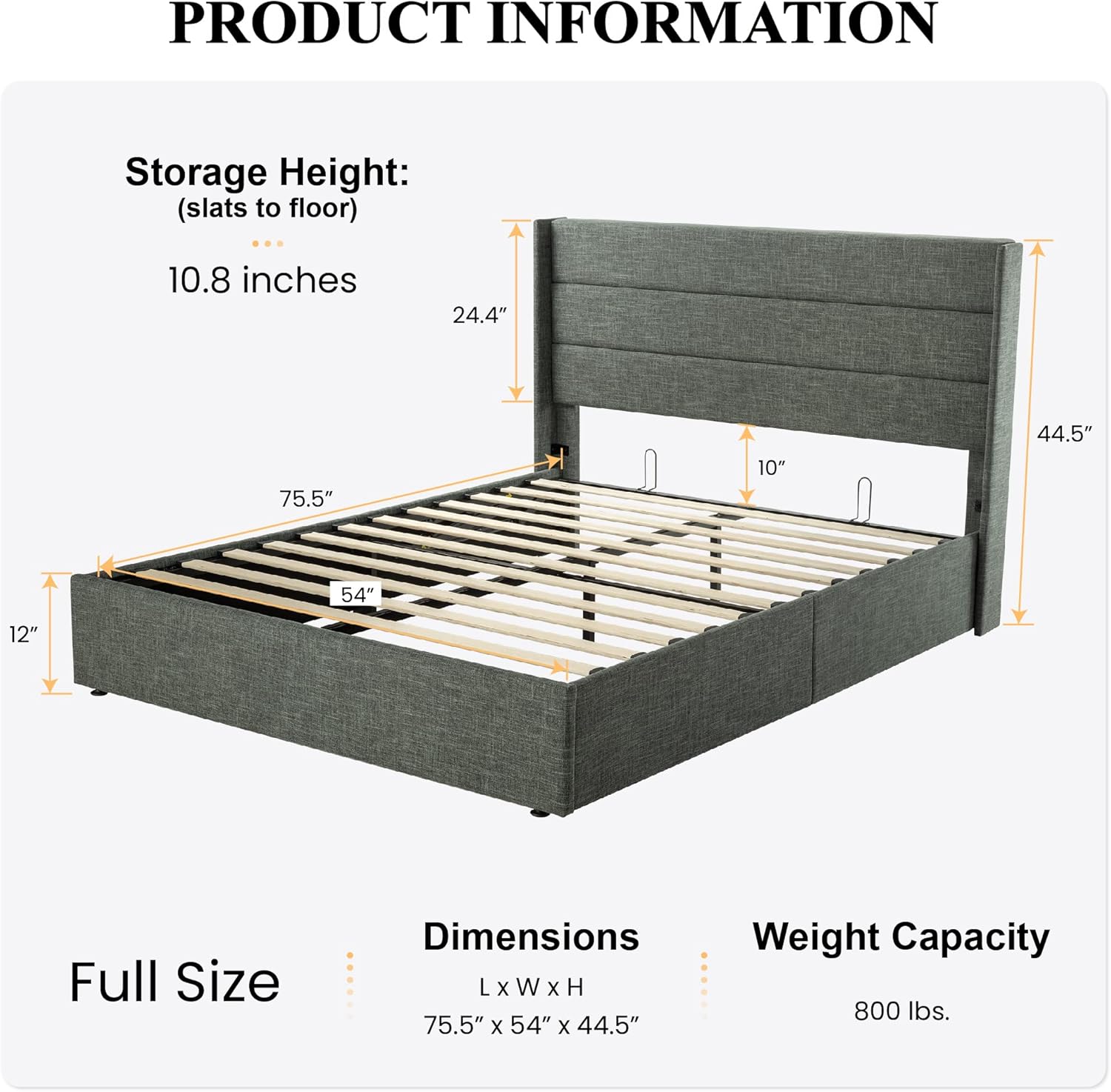 ❗❗Clearance sale King Size Lift Up Storage Bed
