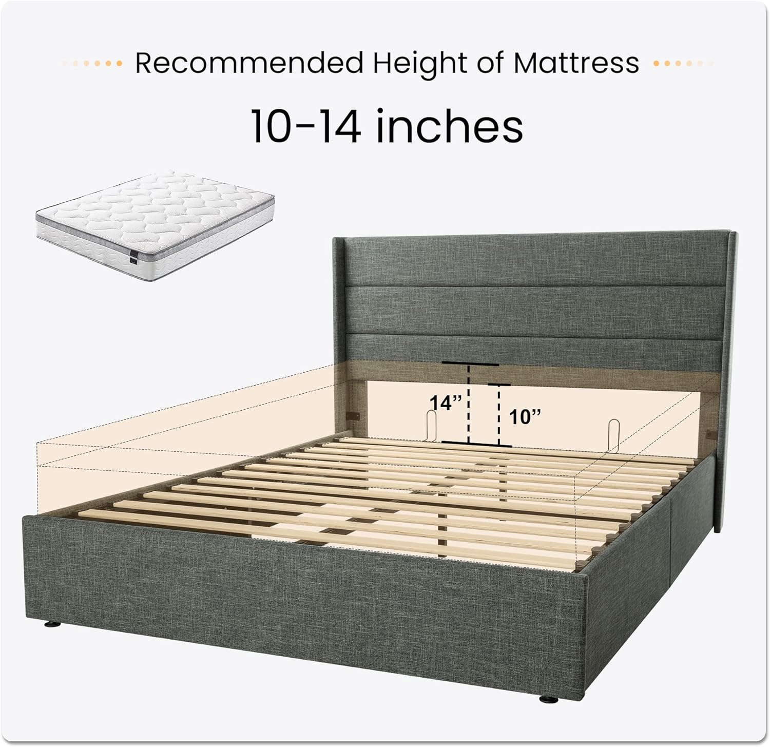 ❗❗Clearance sale King Size Lift Up Storage Bed