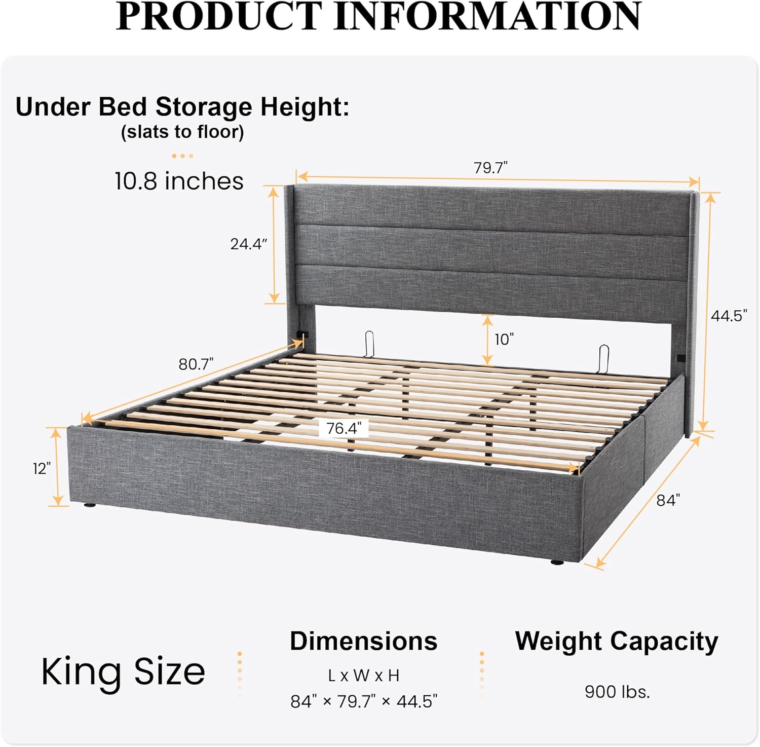 ❗❗Clearance sale King Size Lift Up Storage Bed