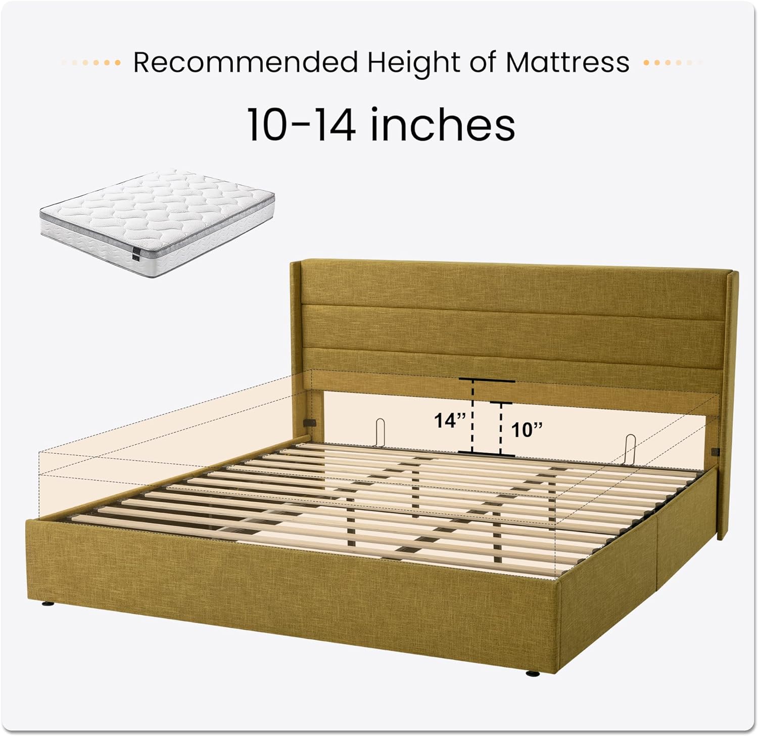 ❗❗Clearance sale King Size Lift Up Storage Bed