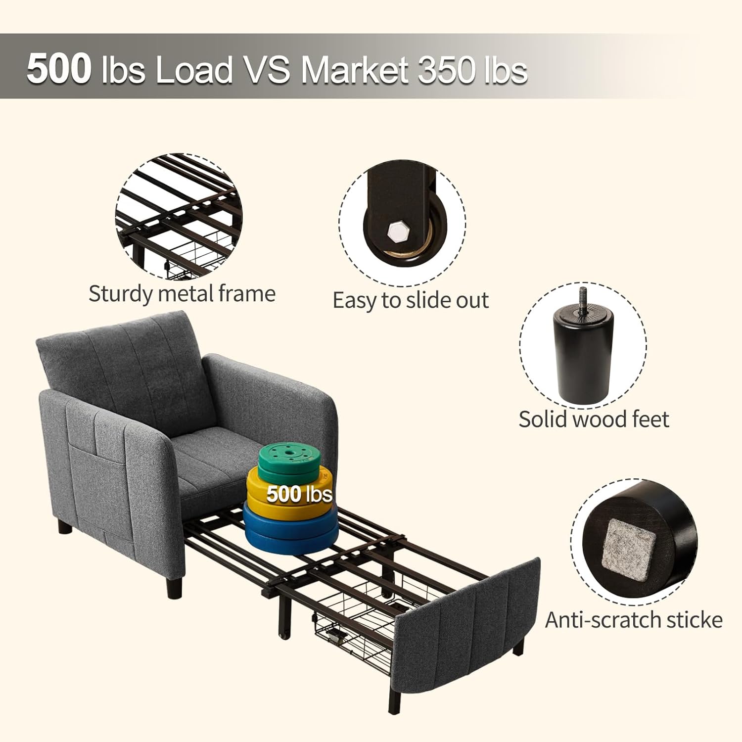 ✨Clearance sale❗Convertible Chair Bed🛏️