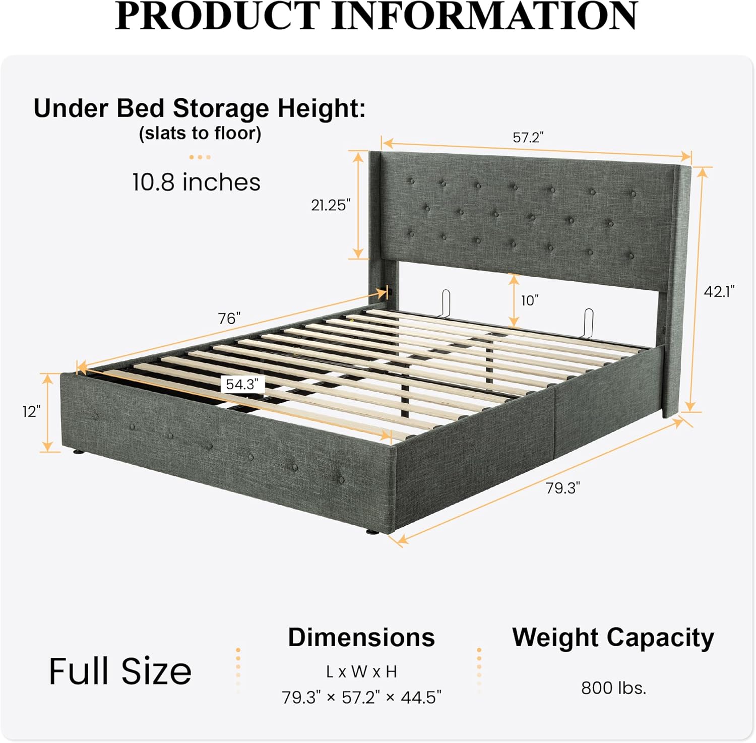 ❗❗Clearance sale King Size Lift Up Storage Bed