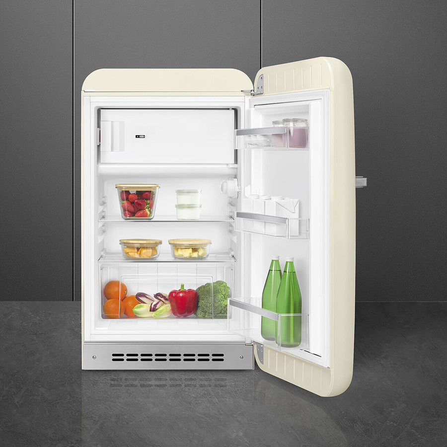 FAB10RCR6 55cm Fridge with Icebox Right Hand Hinge, Cream