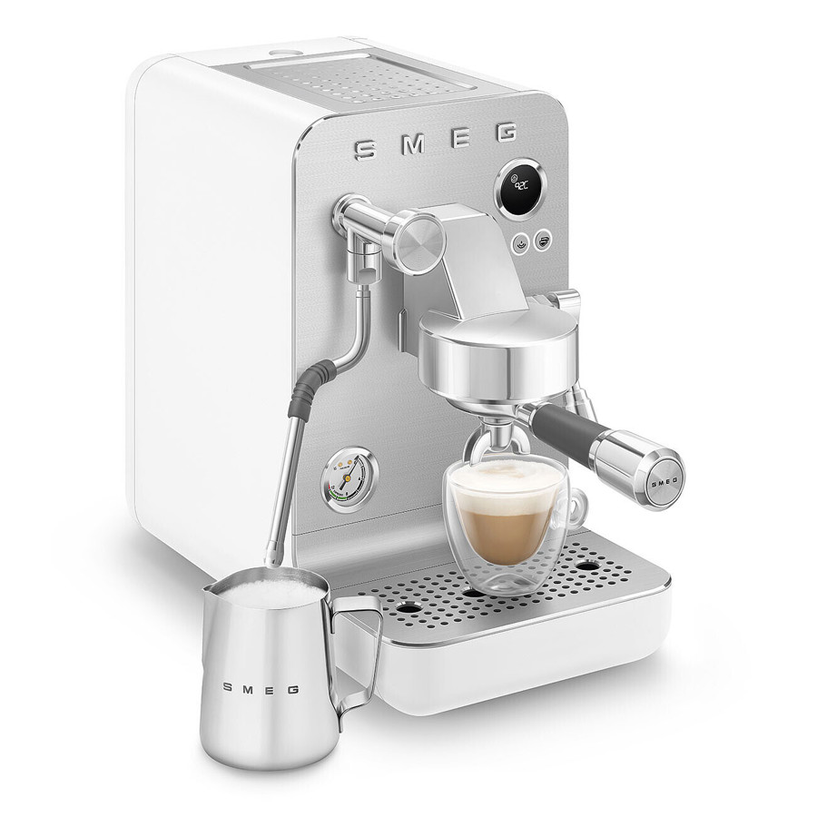 EMC02WHMUK Mini Pro Espresso Coffee Machine in Matte White
