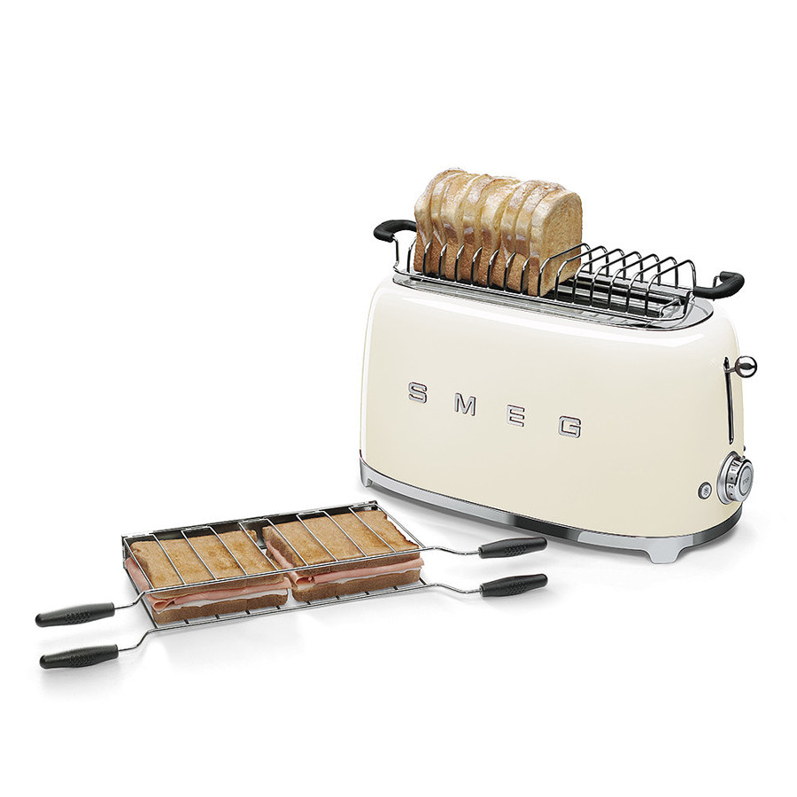 Cream 4 Slice Long-Slot Toaster