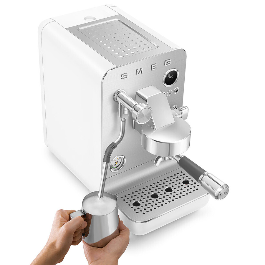 EMC02WHMUK Mini Pro Espresso Coffee Machine in Matte White