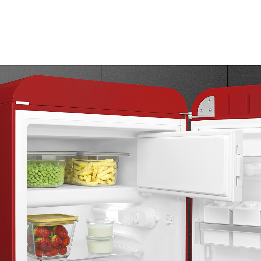 FAB10RRD6 55cm Fridge with Icebox, Right Hand Hinge, Red