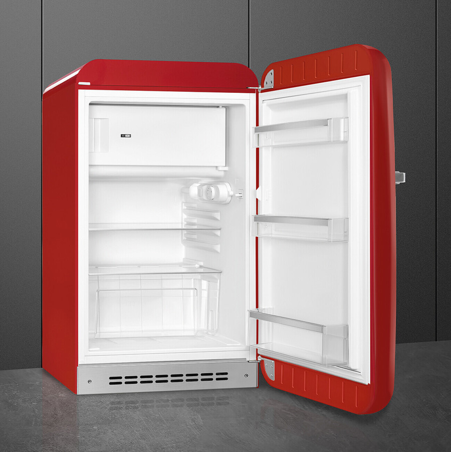 FAB10RRD6 55cm Fridge with Icebox, Right Hand Hinge, Red