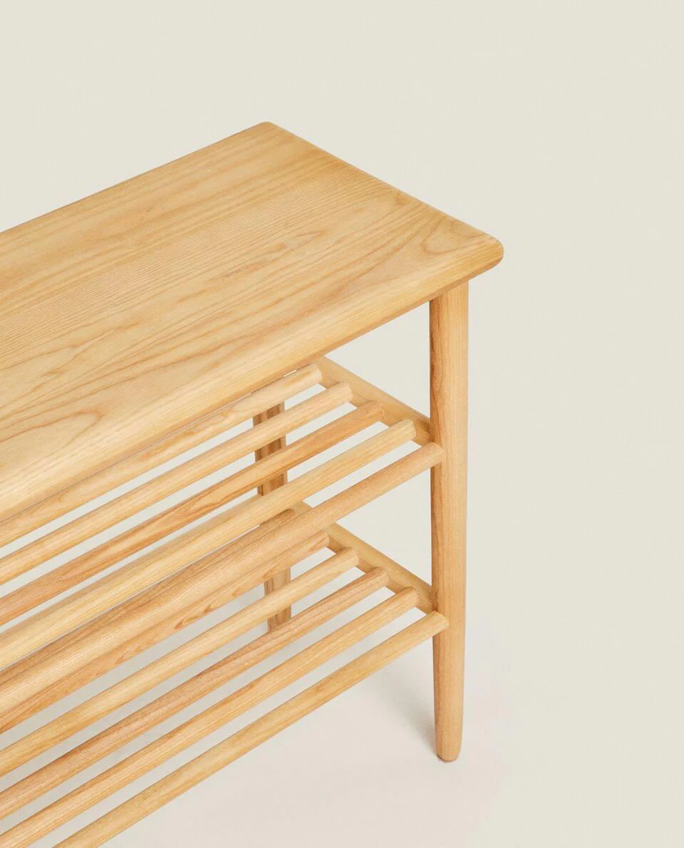 ASH WOOD SHOE RACK