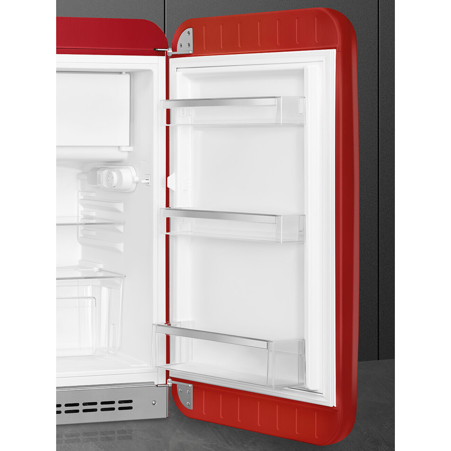 FAB10RRD6 55cm Fridge with Icebox, Right Hand Hinge, Red
