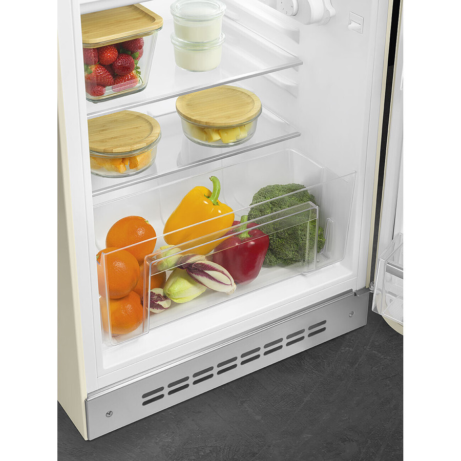 FAB10RCR6 55cm Fridge with Icebox Right Hand Hinge, Cream