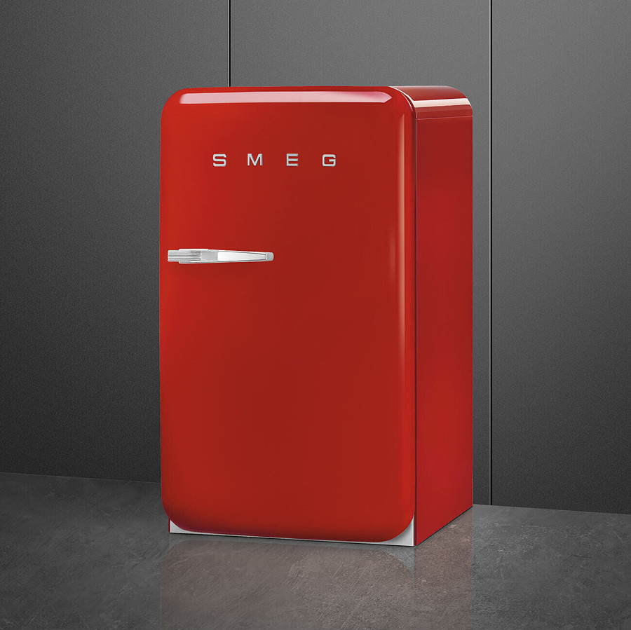 FAB10RRD6 55cm Fridge with Icebox, Right Hand Hinge, Red