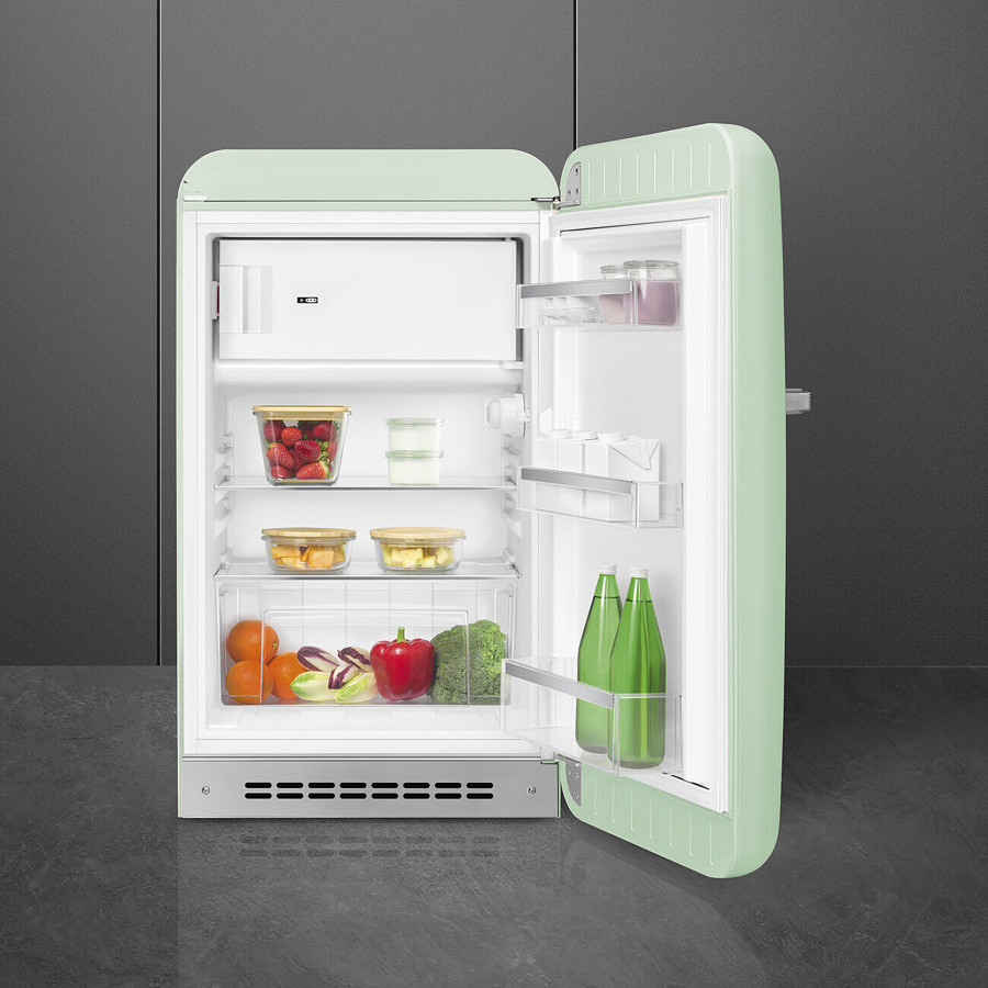 FAB10RPG6 55cm Fridge with Icebox Right Hand Hinge Pastel Green
