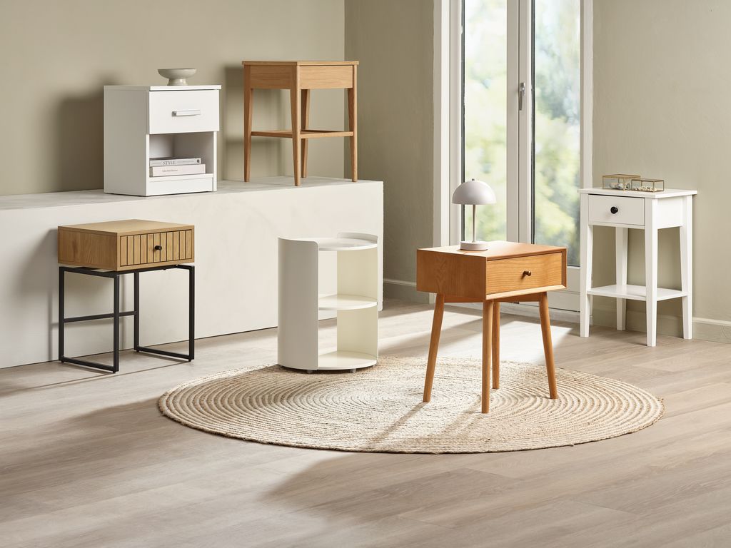 Bedside table BALLING 1 shelf white