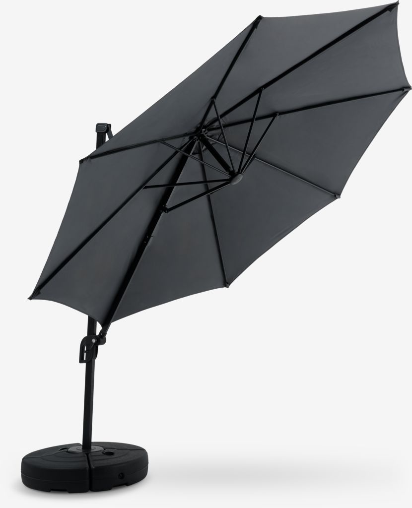 Hanging parasol TRONDHEIM D300 grey