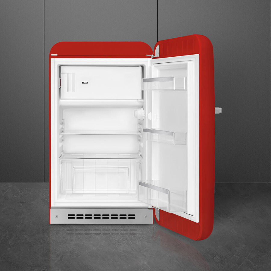 FAB10RRD6 55cm Fridge with Icebox, Right Hand Hinge, Red
