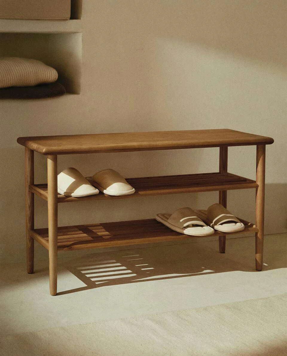 ASH WOOD SHOE RACK