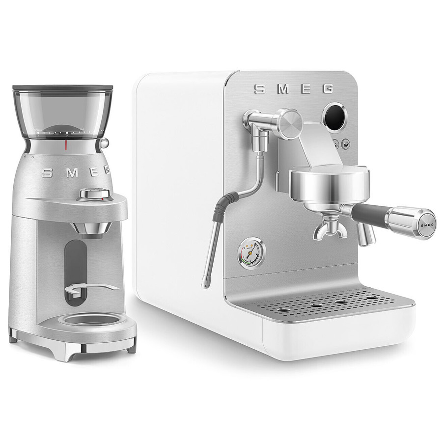 EMC02WHMUK Mini Pro Espresso Coffee Machine in Matte White