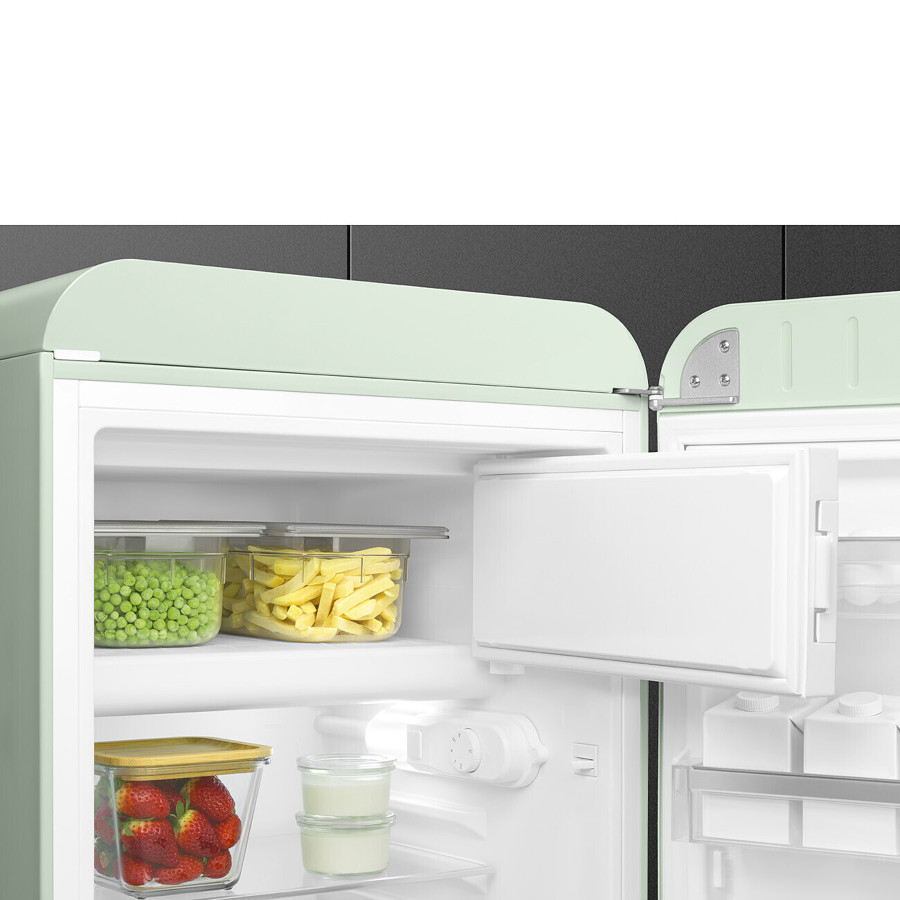 FAB10RPG6 55cm Fridge with Icebox Right Hand Hinge Pastel Green