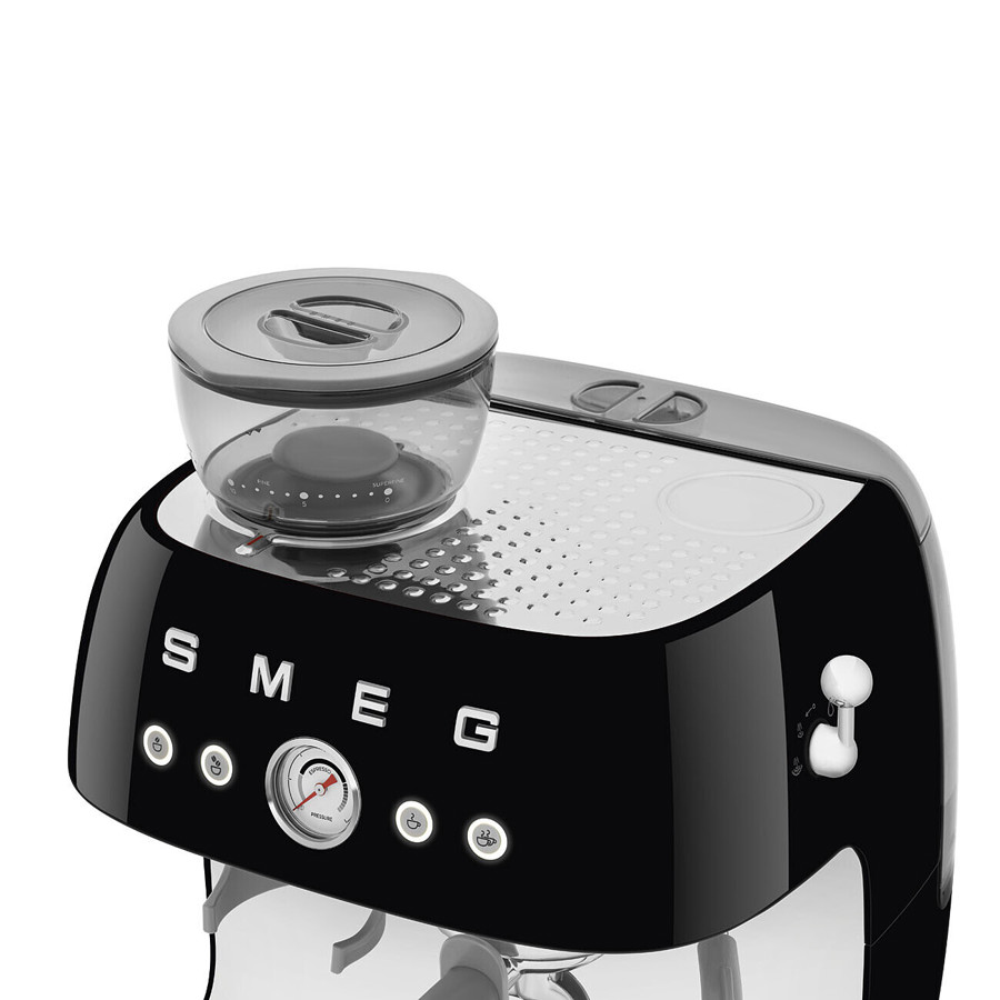 EGF03BLUK Espresso Coffee Machine with Grinder in Black