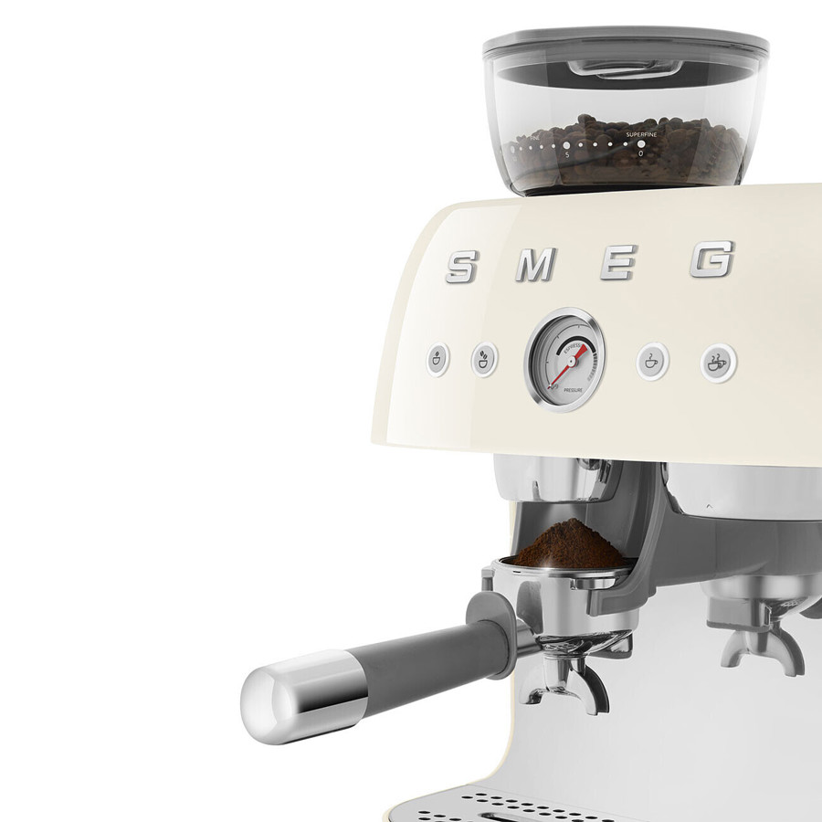 EGF03CRUK Espresso Coffee Machine with Grinder in Cream