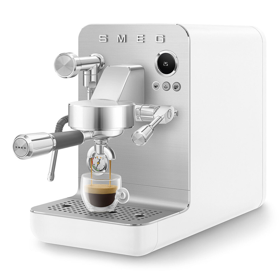 EMC02WHMUK Mini Pro Espresso Coffee Machine in Matte White