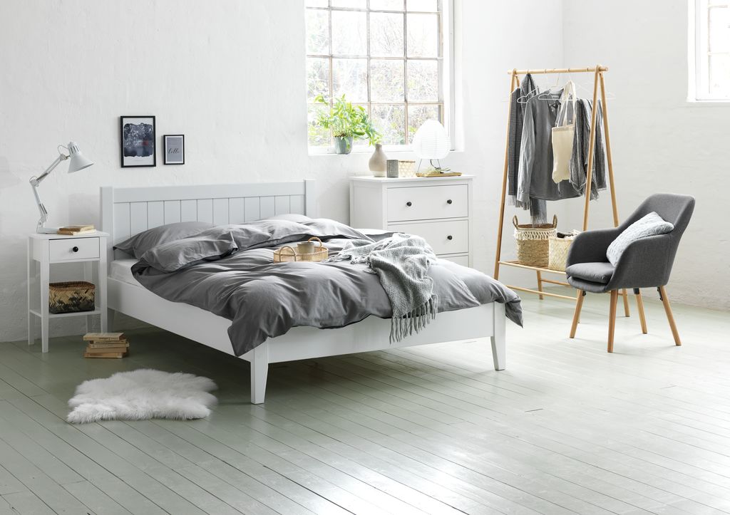 Bedside table NORDBY 1 drawer 1 shelf white