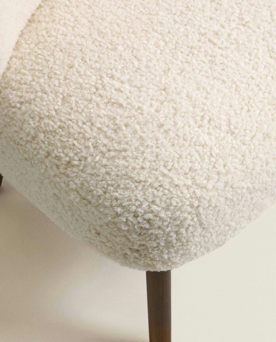 LIGHT BEIGE TERRY ARMCHAIR