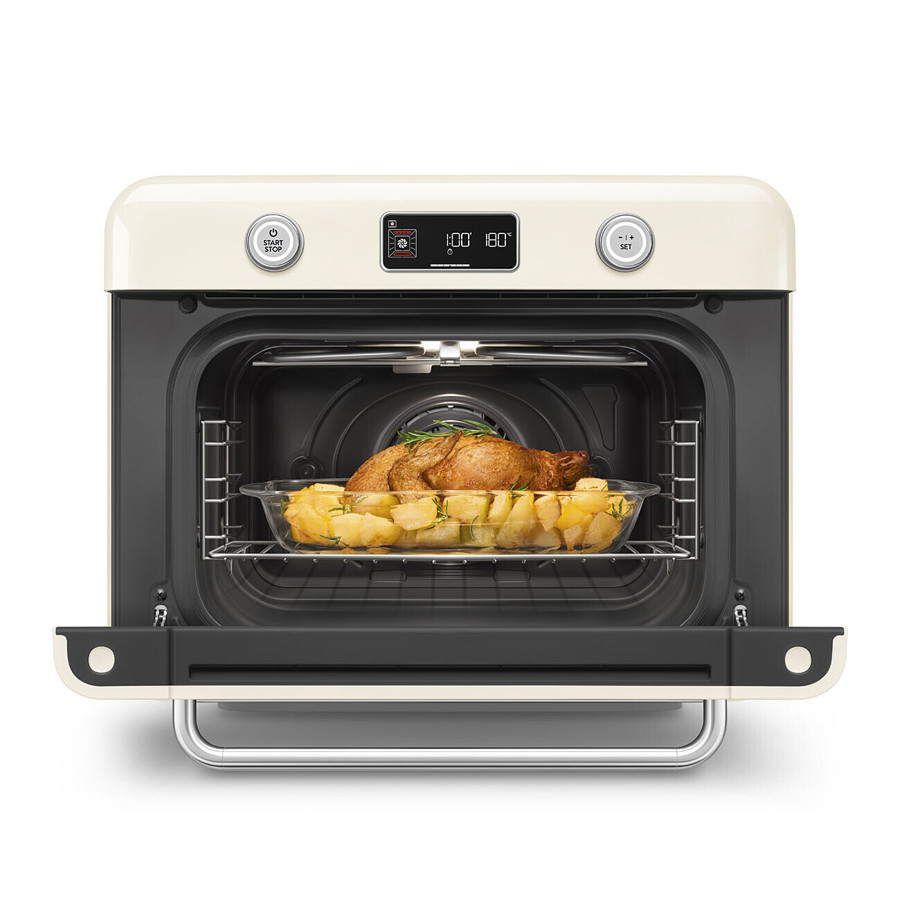 COF01CRUK 10 in 1 Multifunction countertop oven with Steam & Air Fry in Cream