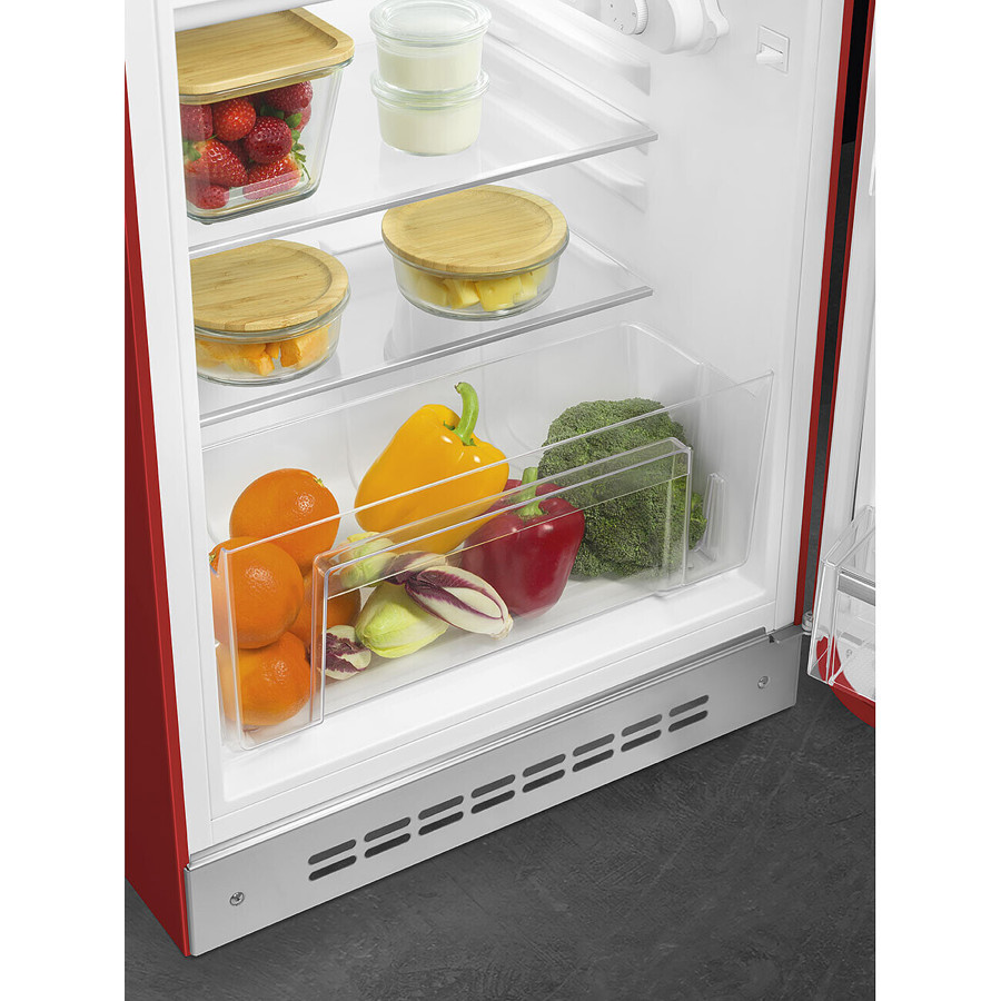 FAB10RRD6 55cm Fridge with Icebox, Right Hand Hinge, Red