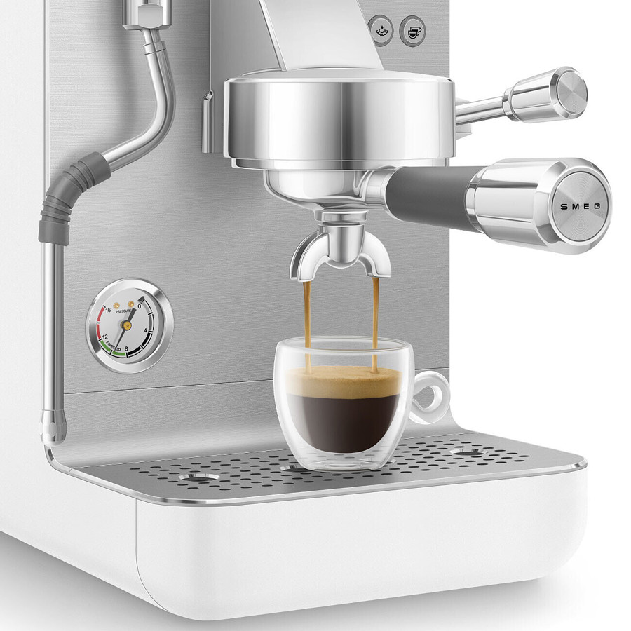 EMC02WHMUK Mini Pro Espresso Coffee Machine in Matte White