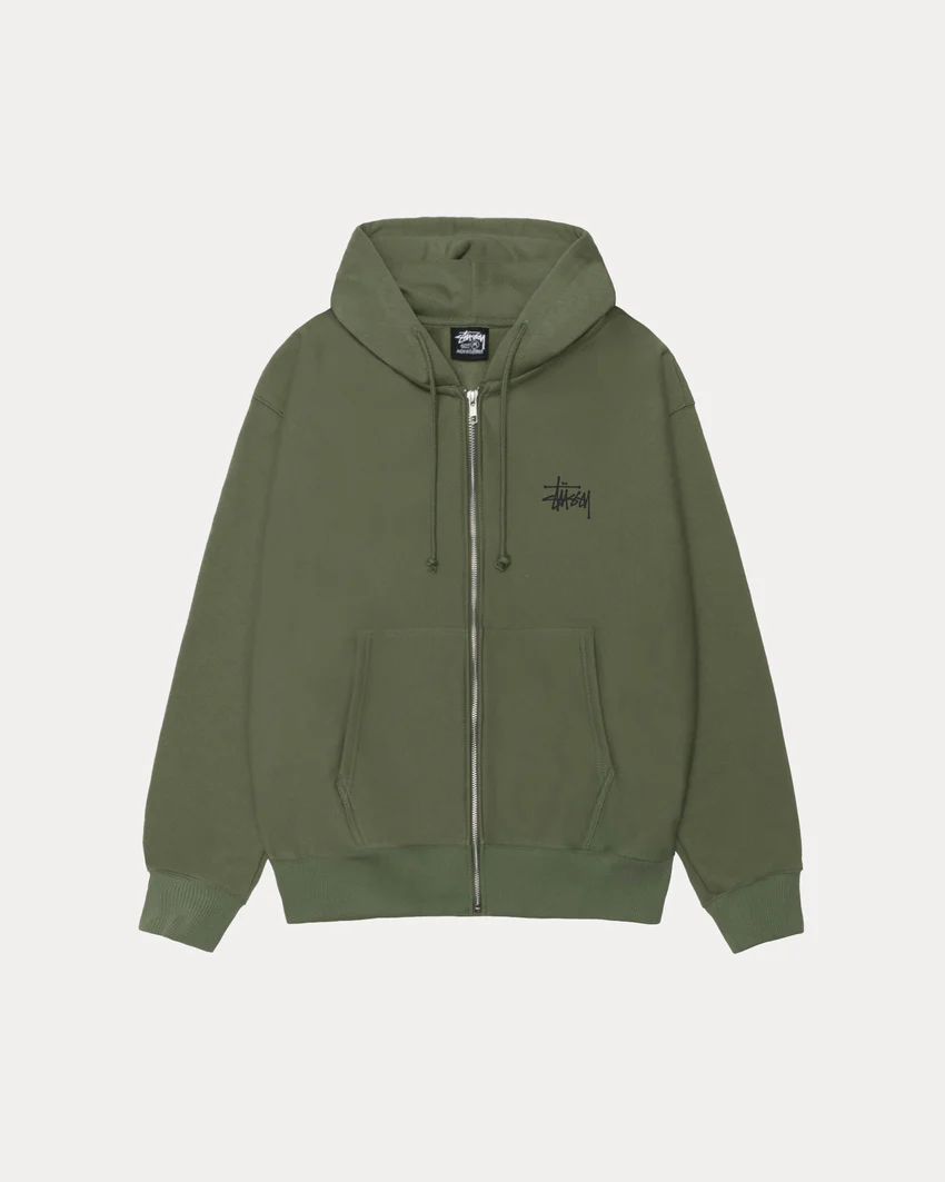 BASIC STÜSSY ZIP HOODIE