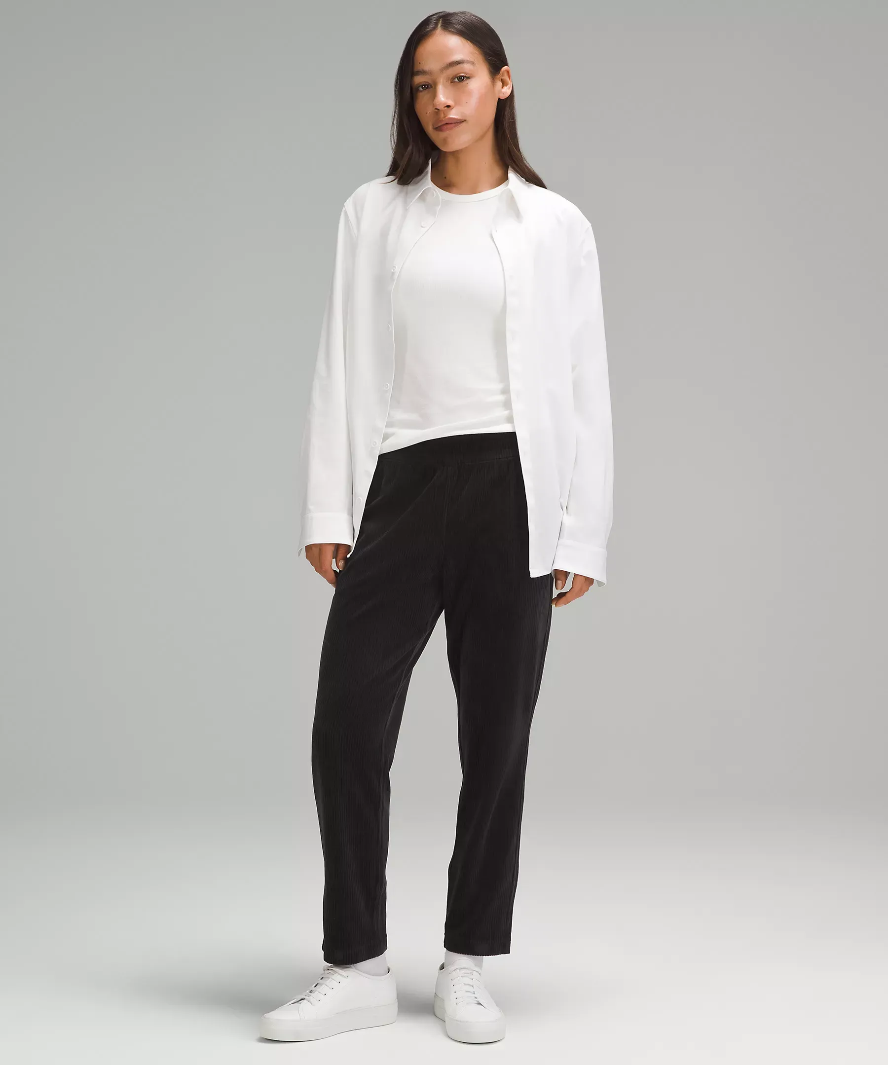 lululemon Scuba Mid-Rise Straight-Leg Pant 7/8 Length Velvet Cord