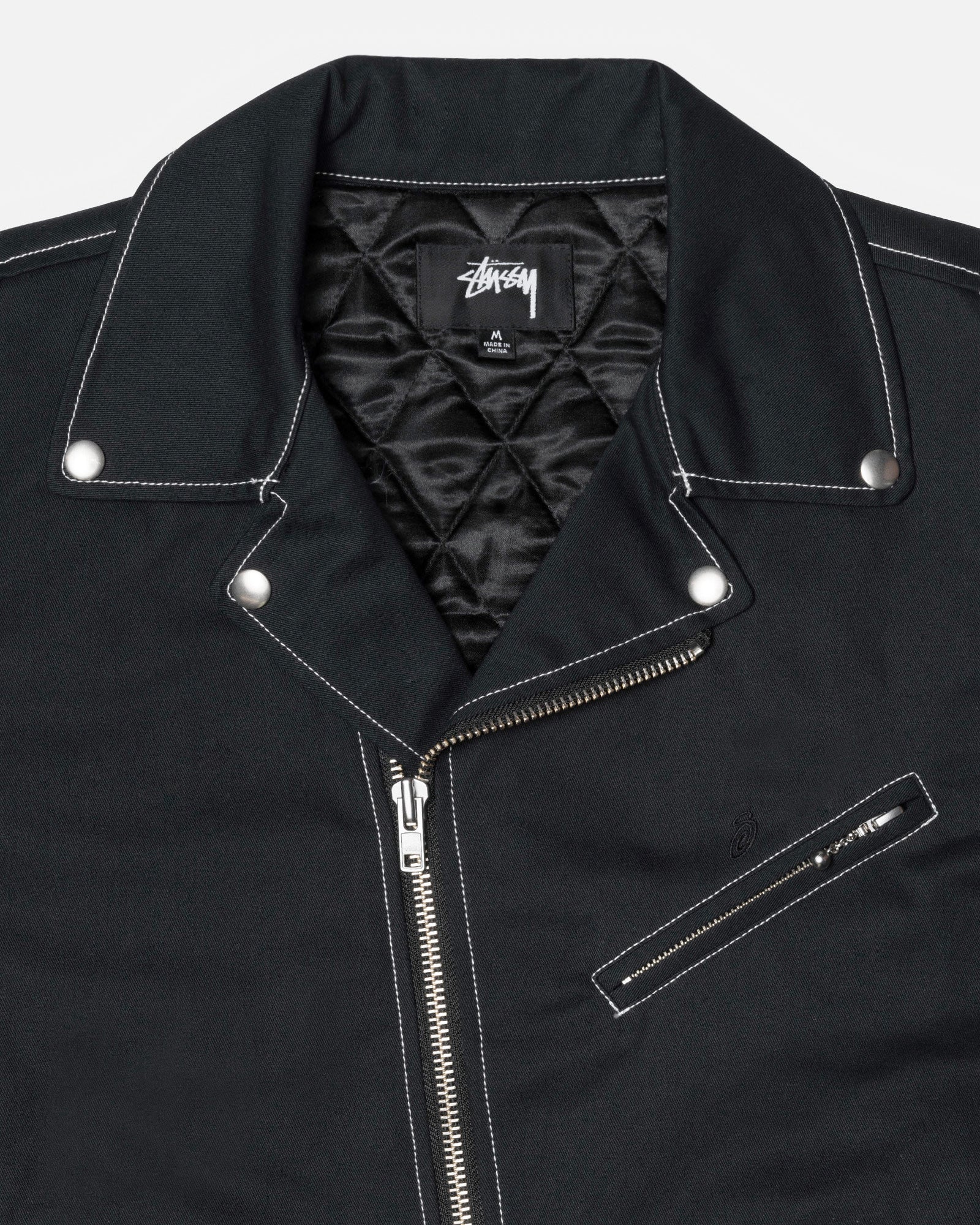TWILL MOTO ZIP JACKET