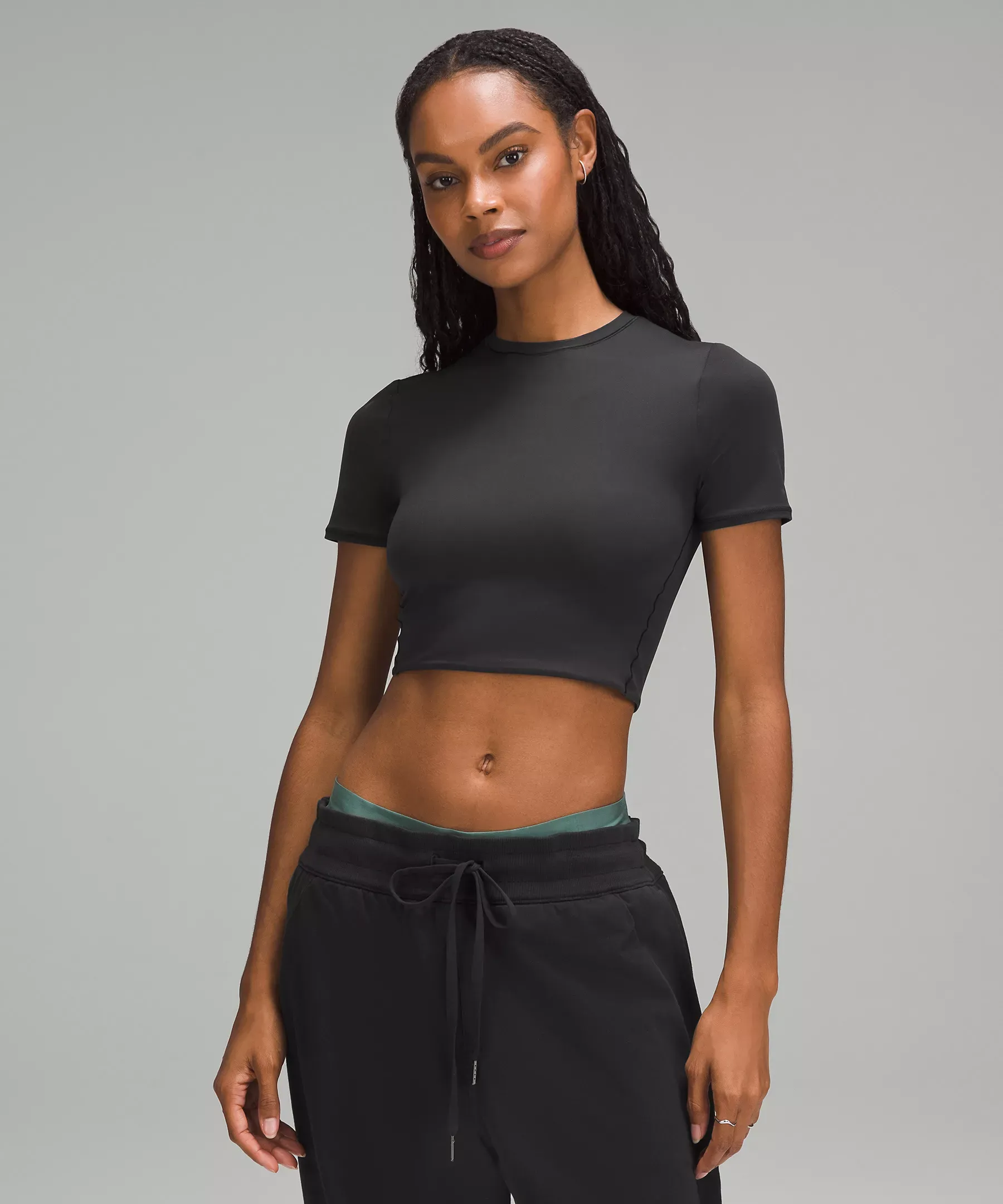 lululemon Wundermost Ultra-Soft Nulu Crewneck Cropped T-Shirt