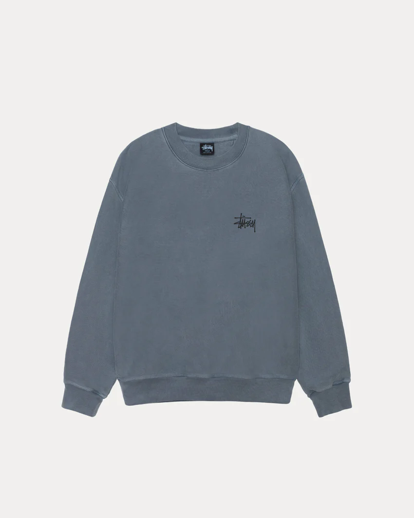 BASIC STÜSSY CREW PIGMENT DYED