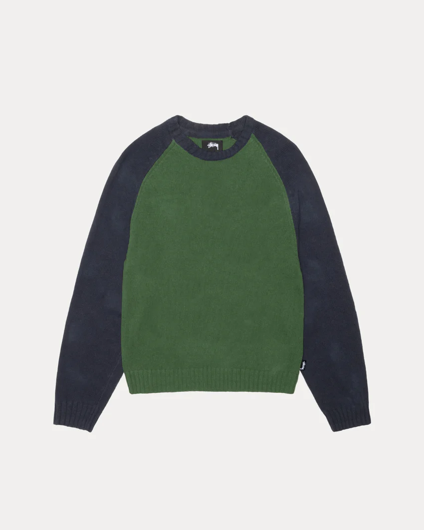 COLORBLOCKED RAGLAN KNIT CREW