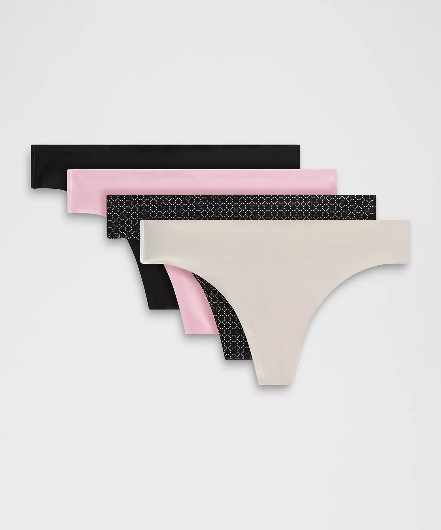 InvisiWear Mid-Rise Thong Underwear 5 Pack