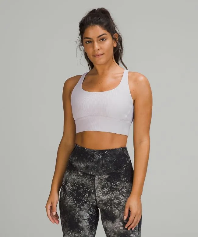 lululemon Energy Longline Bra Ribbed Luxtreme Medium Support, B–D Cups